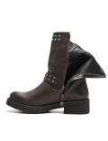 Ankle boot in a mix of materials for autumn and winter