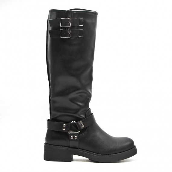 Faux leather boot