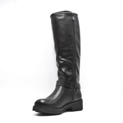 Faux leather boot