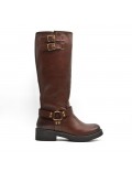 Faux leather boot