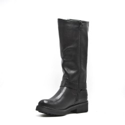 Faux leather boot