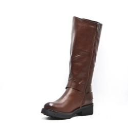 Faux leather boot