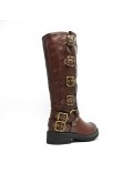 Faux leather boot