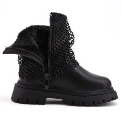 Faux leather children's boot