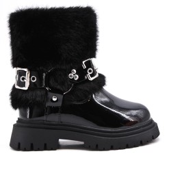 Faux leather children's boot