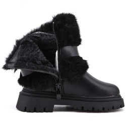 Faux leather children's boot