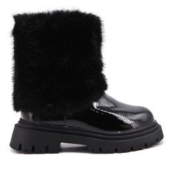 Faux leather children's boot