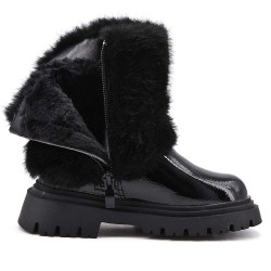 Faux leather children's boot