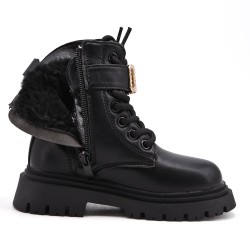 Faux leather children's boot