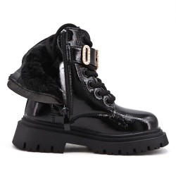 Faux leather children's boot