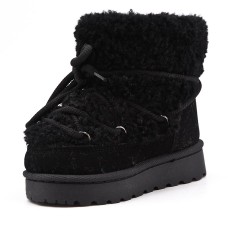 Children's ankle boot in mixed materials