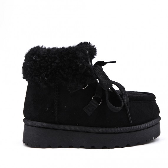 Children's ankle boot in mixed materials