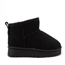 Children's ankle boot in mixed materials