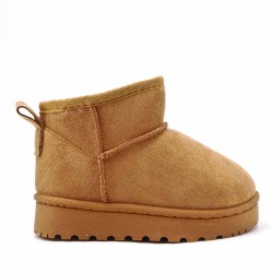 Children's ankle boot in mixed materials