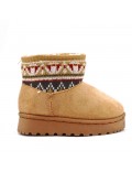 Children's ankle boot in mixed materials