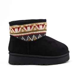 Children's ankle boot in mixed materials