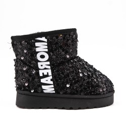 Children's ankle boot in mixed materials