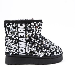 Children's ankle boot in mixed materials