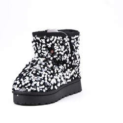 Children's ankle boot in mixed materials