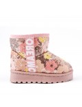 Children's ankle boot in mixed materials