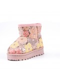 Children's ankle boot in mixed materials