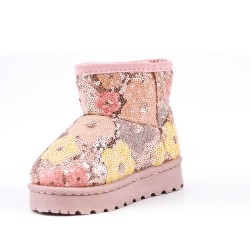 Children's ankle boot in mixed materials