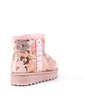 Children's ankle boot in mixed materials