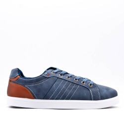 Faux leather sneakers for men