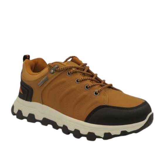 Zapatilla de cordones de materiales mixtos para hombre