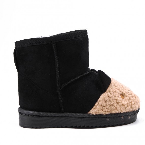 Children's ankle boot in mixed materials