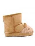 Children's ankle boot in mixed materials