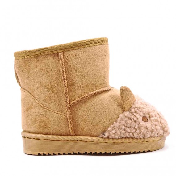 Children's ankle boot in mixed materials