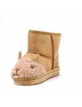 Children's ankle boot in mixed materials