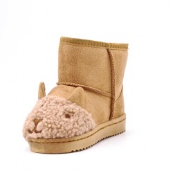 Children's ankle boot in mixed materials