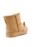 Children's ankle boot in mixed materials