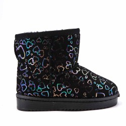 Children's ankle boot in mixed materials