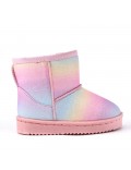 Children's ankle boot in mixed materials