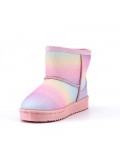 Children's ankle boot in mixed materials