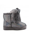 Children's ankle boot in mixed materials