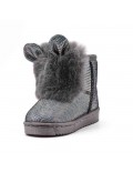 Children's ankle boot in mixed materials