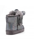 Children's ankle boot in mixed materials