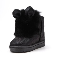 Children's ankle boot in mixed materials