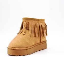 Children's ankle boot in mixed materials