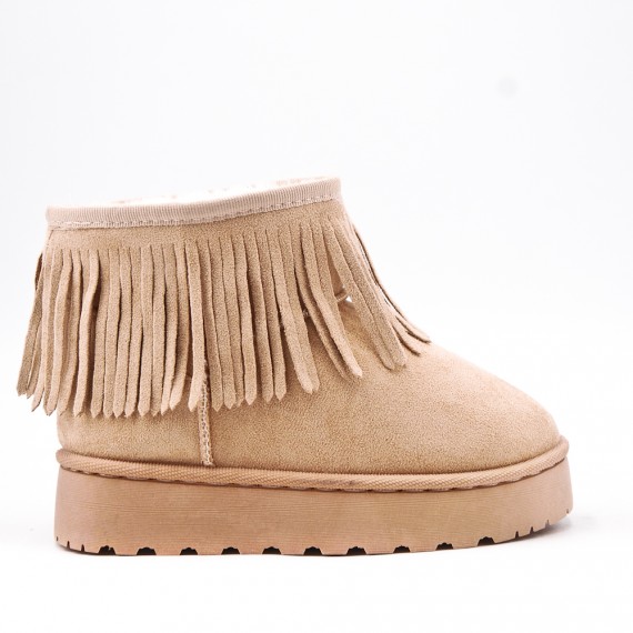 Children's ankle boot in mixed materials