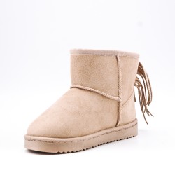 Children's ankle boot in mixed materials