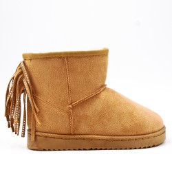 Children's ankle boot in mixed materials