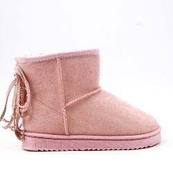 Children's ankle boot in mixed materials