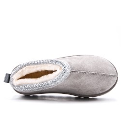 Pantuflas de piel sintética para mujer