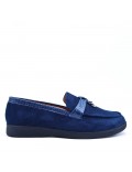 Mocassin en simili daim pour femme