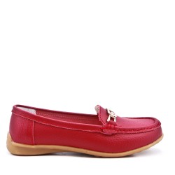 Mocassin en simili daim pour femme